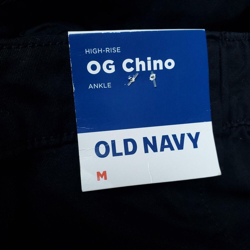 Old Navy Pants Womens Medium Black High Rise OG Chino Stretch Ankle HR OGC Pant - Picture 2 of 12